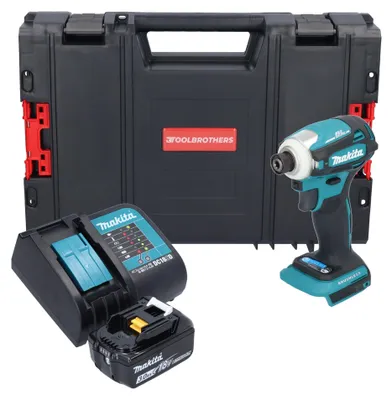 Zdjęcie produktu dla Makita DTD 172 SF1J-R akumulatorowy klucz udarowy 18 V 180 Nm 1/4" bezszczotkowy + 1x akumulator 3,0 Ah + ładowarka + RHINO