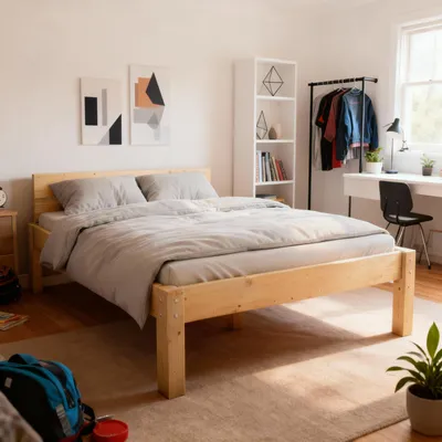 Produktbild von TUGA-Holztech Pfostenbett (Fichte) "Daybett" Massivholz 160 x 200 Höhe 48