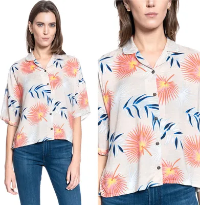 Produktbild von Frauenmaterial Shirt Lee Blumenresort -Shirt Ecru L46DDWNQ 112110884