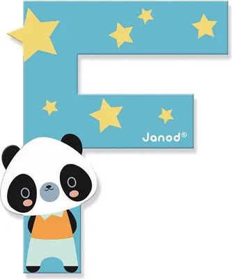 Image de Janod J05170 Lettre Pure F, Multicolore - une pièce
