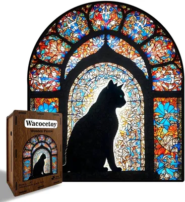 Produktbild von Holzpuzzle Katze 244 Teile – Tierpuzzle für Erwachsene L