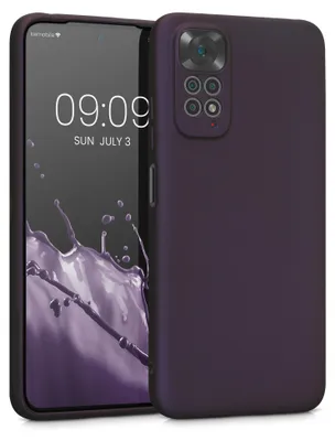 Produktbild von kwmobile Handyhülle für Xiaomi Redmi Note 11 / Note 11S Hülle - weiche Silikon Case metallisch schimmernd - Schutzhülle Cover - Metallic Brombeere