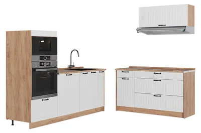 Obrázok produktu pre Kuchyňa Vicco Fame-Line Biely vidiecky dom/Dub Goldkraft 340 cm, AP Oak, Model 63914