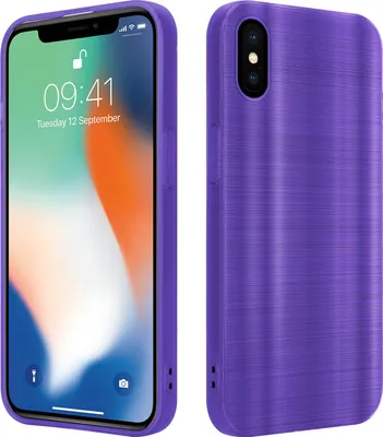 Produktbild von Cadorabo Hülle für Apple iPhone X / XS Schutz Hülle in Lila Handyhülle TPU Silikon Etui Case