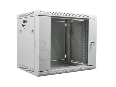 Produktbild von Lanberg Rack Wandschrank 19" 9U/600X450 Glastür grau
