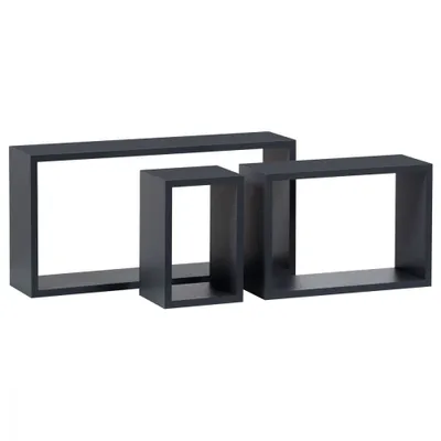 Obrázek produktu pro Autronic Nástěnná polička, sada 3 ks P-009 GREY2