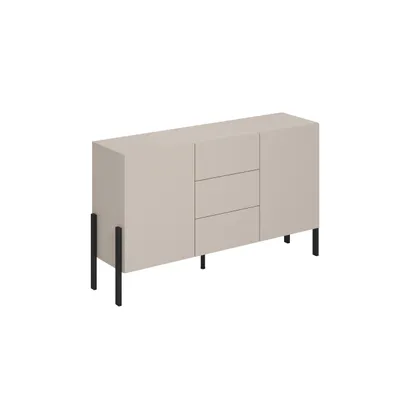 Produktbild von Moderne Küchenanrichte 3 Schubladen 2 Türen beige 154x40x89cm Autrey