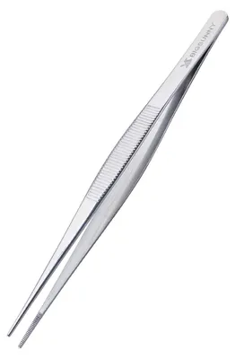 Edelstahl-Lebensmittelpinzette 16,5 cm, Präzisionsspitzen, Grillzange