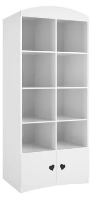Produktbild von Bücherregal mit 2 Türen, Weiß, 188cm