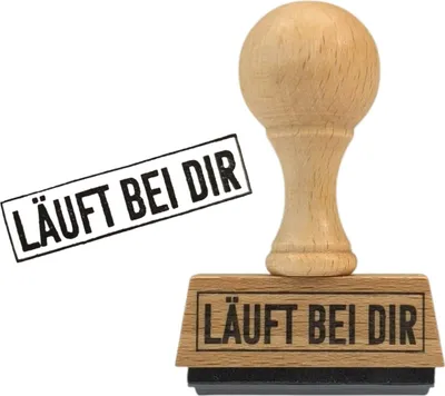 Produktbild von Läuft bei dir Holzstempel