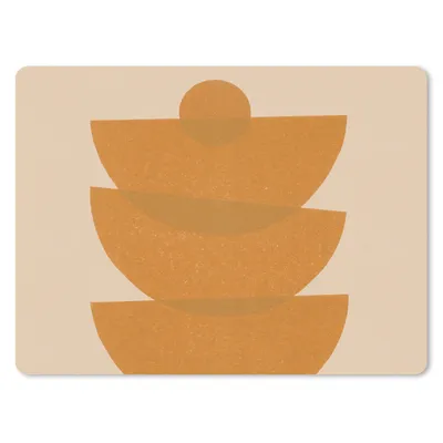 Produktbild von MuchoWow® Mauspad Mousepad Geometrie - Formen - Gelb - Pastell 40x30 cm - Mousepads - Maus Mat - Pad - Mausunterlage - Anti Rutsch