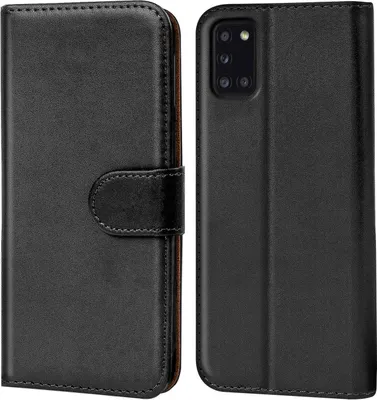 Produktbild von Conie Klapp Tasche für Samsung Galaxy A31 Kartenfach Rundumschutz Hülle in Schwarz