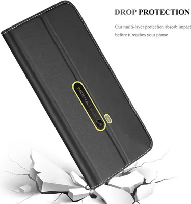 Produktbild von Cadorabo Handyhülle für Nokia Lumia 920 Schutz Hülle in Schwarz Cover Etui Book Case Booklet