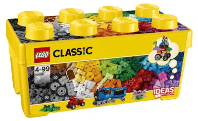 Produktbild von LEGO 10696 Classic Mittelgroße Bausteine-Box, Bausteine mit Aufbewahrungsbox
