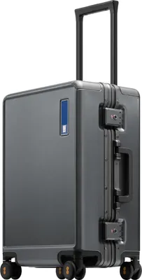 Produktbild von Harte Koffer für Handgepäck - Aluminiumrahmen, Spinner mit Doppel-TSA-Schloss, Grau, 38L
