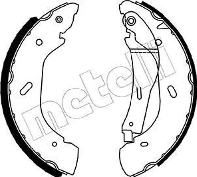 Produktbild von METELLI Bremsbackensatz Trommelbremse Hinten für FORD TRANSIT Bus (FD, FB, FS, FZ, FC) 280,0mm 53-0134