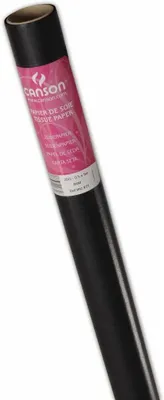 Produktbild von CANSON Seidenpapier schwarz Maße: 0,5 x 5,0 m 20 g/qm