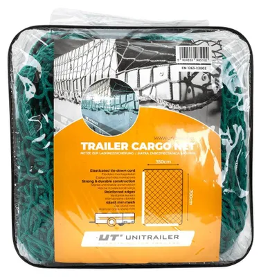 Obrázok produktu pre UNITRAILER Sieť na príves 350 x 700 cm Sieť na zaistenie nákladu Krycia sieť s 6 mm gumovým lanom, oká 45 mm Prívesy k nákladným vozidlám