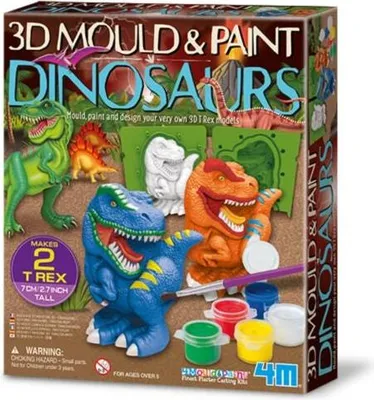 Image de Moules et peinture 3D 4M Dinosaures