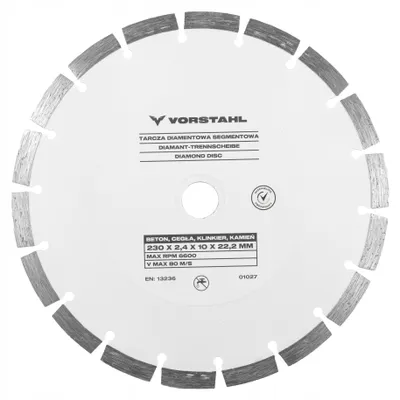 Produktbild von Vorstahl Diamanttrennscheibe segmentiert für Beton 125mm