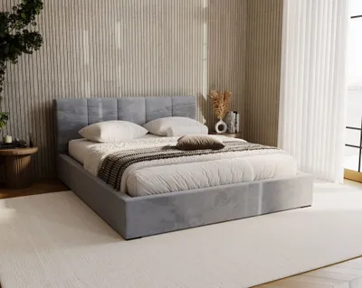 Produktbild von Polsterbett 120x200 NEUSA - dunkelgrau