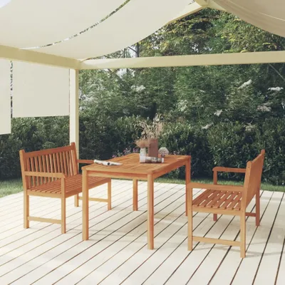 Image de Maison Exclusive - Ensemble de salle à manger de jardin 3 pièces en teck massif