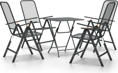Produktbild von vidaXL 5-tlg. Garten-Essgruppe Streckmetall Anthrazit