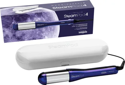 Obrázek produktu pro Placa profesionala pentru coafarea si ingrijirea parului L’Oréal Professionnel Steampod 4.00 Moon Capsule, 3 setari de caldura, oprire automata, rezervor de apa incorporat, albastru