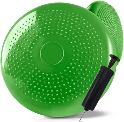 Produktbild von Instabiler Balanceball mit Pumpe, grün, aufblasbare orthopädische Scheibe für das Training