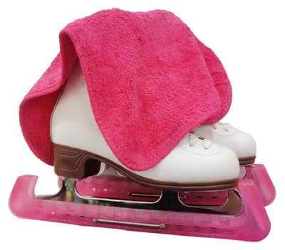 Produktbild von Schlittschuh-Schutzhüllen mit Handtuch Pink Größe S-L Kunststoff