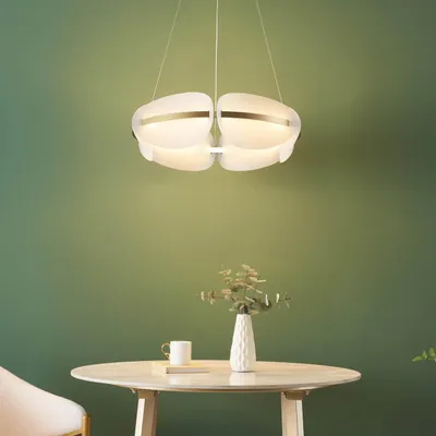 Produktbild von KOSILUM - Hängeleuchte, Aluminium und Acryl - Weiß und Gold - Cristalia