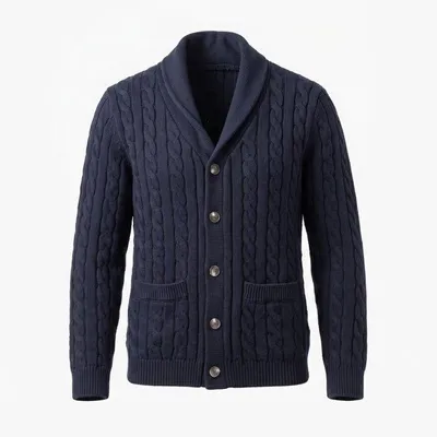 Produktbild von Woll Strickjacke Größe: XL (56/58), Farbe: Marine