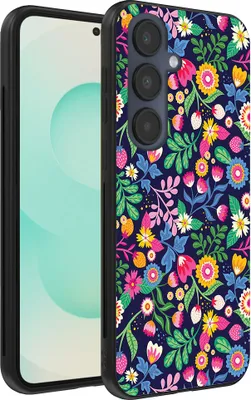 Produktbild von Smartphonica Handytasche Geeignet für Samsung Galaxy S25 Plus mit Blumendruck - TPU Rückseite Abdeckung Fall Blumendesign