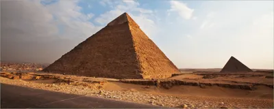 Produktbild von Wallario Poster - Alte Pyramide in Ägypten, Kunstdruck Größe: 80 x 200 cm