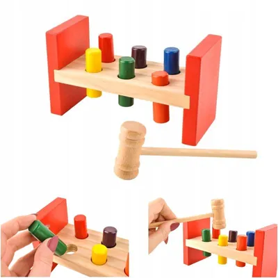 Produktbild von Holz Lernspielzeug Zbijak Hämmerchen Spielzeug für Kinder