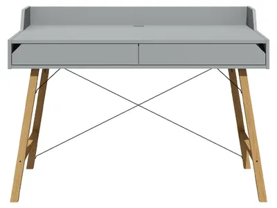 Produktbild von Schreibtisch mit 2 Schubladen, Grau, 60cm