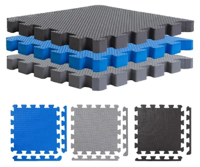 Produktbild von BodenMax® Schutzmatten Set 30x30cm mit25 mm Stärke- schwarz (6 Stück)