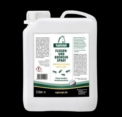Produktbild von Equisept Fliegen- und Bremsenspray zur Anwendung am Pferd 3 Liter