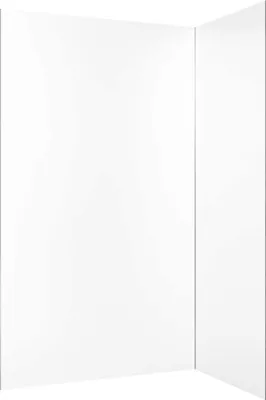 Image de Pack 2 Panneaux Muraux en Aluminium Blanc 80+120x210 cm + Profilés Chrome