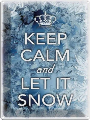 Produktbild von vianmo Blechschild 40x30 cm Keep Calm and let ist snow