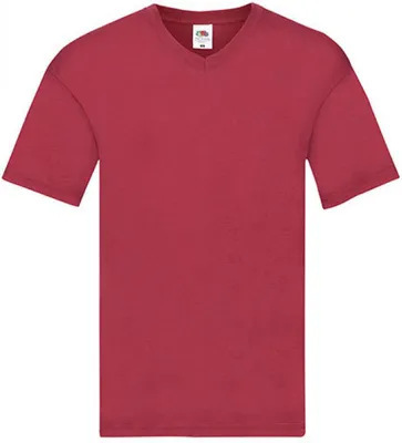 Produktbild von Fruit of the Loom 61-426-0 | Herren Original V-Neck T - Farbe: Brick Red - Größe: S