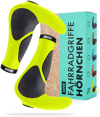 Produktbild von AARON Horn Ergonomische Fahrradgriffe mit Hörnern Gelb