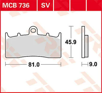 Obrázek produktu pro Sada brzdových destiček TRW MCB736SV R850R R21
