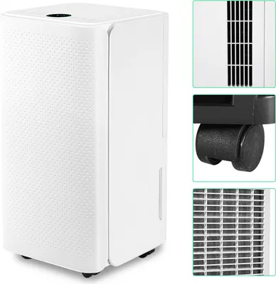 Produktbild von TolleTour Luftentfeuchter 16L/Tag - Waeschetrocknung Raumentfeuchter Bautrockner Luftreiniger- Abnehmbarer 2L-Tank, 24-Stunden-Timer