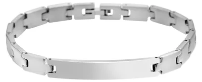 Produktbild von Akzent Uni Armband Monchi "Monchi" Edelstahl Silber - für Gravur - Identplatte