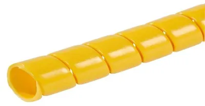 Imagen del producto de Cubierta de manguera espiral amarilla, modelo WN12, para diámetros de 9 a 19 mm