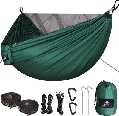 Obrázek produktu pro Cestovní houpací síť 290 x 140 cm, prodyšná, rychle schnoucí, kompletní