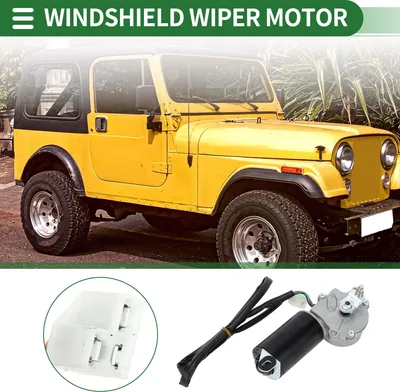 Image de Moteur D'Essuie-Glace Pour Pare-Brise Avant De Voiture, Remplacement Du Moteur D'Essuie-Glace Pour Jeep Cj5 Cj7 1976-1982 No.5453956/5763696 3 Broches