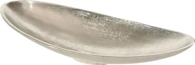 Produktbild von Deko-Schale - 34 x 15 cm - Silbergrau - Aluminium - vernickelt - oval