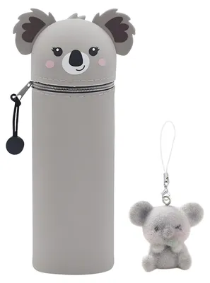 Imagen del producto de Estuche Kawaii - 2 en 1 - Silicona suave - Diseño de animal - Soporte para lápices - Cremallera - Espacio para 15 lápices - Estuche